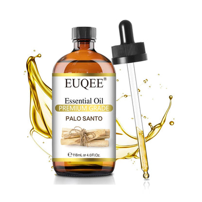 EUQEE Palo Santo Essential Oil 118mL (4 Fl. Oz) – Pure Oil with Glass Dropper
