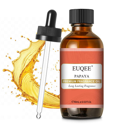 EUQEE Papaya Fragrance Oil – Premium Essential Oil with Glass Dropper (2.02 fl oz / 60 ml) for Aromatherapy, Soap & Candles