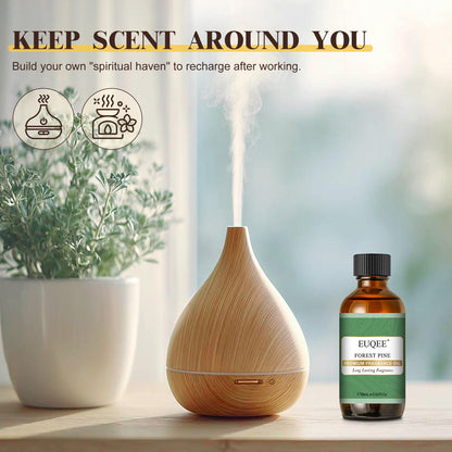 EUQEE Forest Pine Fragrance Oil – Premium 60ml / 2.02 fl oz with Glass Dropper | Diffusers, Candles, Soaps