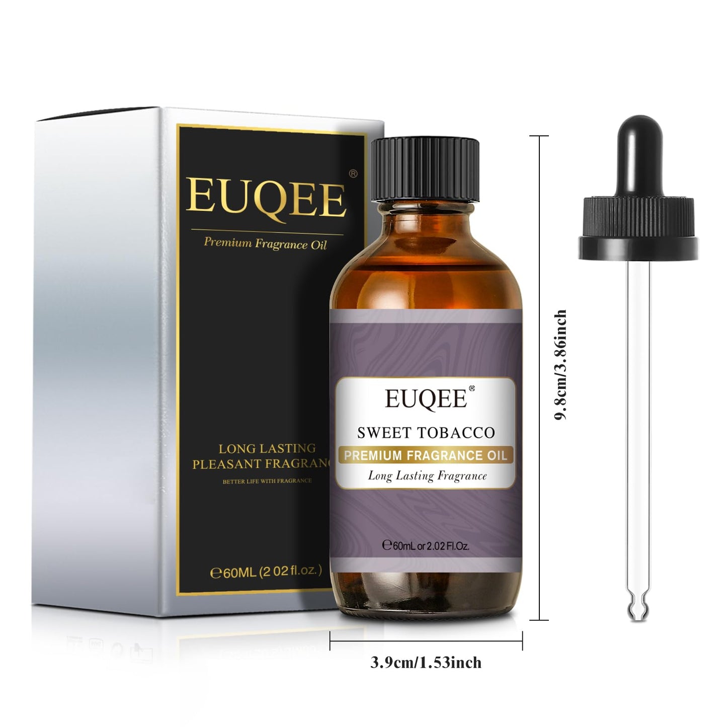EUQEE Sweet Tobacco Fragrance Oil – 60ml (2.02 Fl oz) with Glass Dropper for Diffuser, Aromatherapy, Soap Making