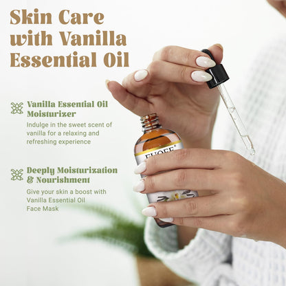 EUQEE Vanilla Essential Oil 118ml (4.0 Fl Oz) – Pure Vanilla Fragrance for Diffuser, Massage, DIY Soap & Candles