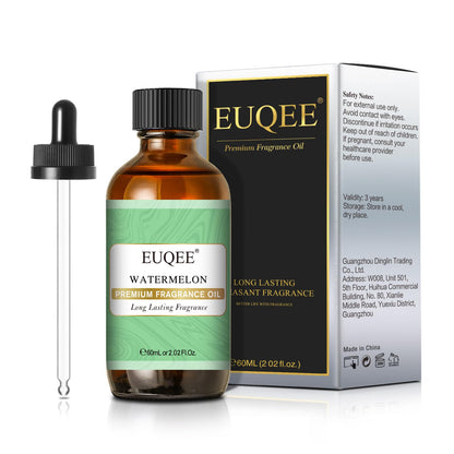 EUQEE Watermelon Fragrance Oil 60ml – Glass Dropper, Diffuser & Candle Making