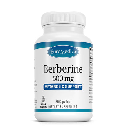 EuroMedica Berberine 500 mg – Brain & Liver Health Support – Vegan Capsules, 60 Count