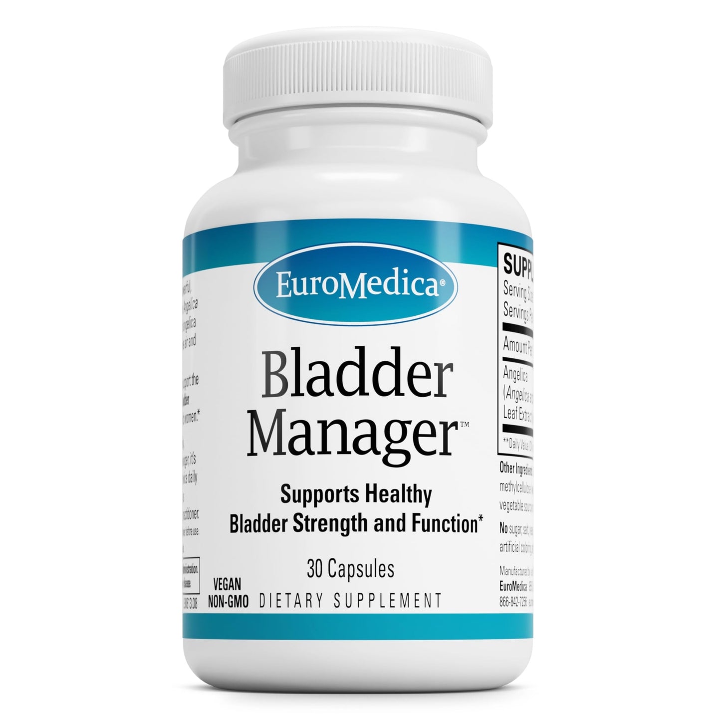 EuroMedica Bladder Manager - Bladder Health Supplement with Angelica Leaf Extract | Vegan Capsules (30)