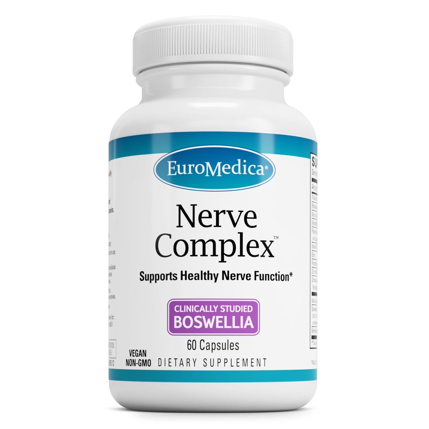 EuroMedica Nerve Complex | Bioactive Vitamin B12, Boswellia Serrata | Nerve & Circulation Support | Vegan Capsules 60
