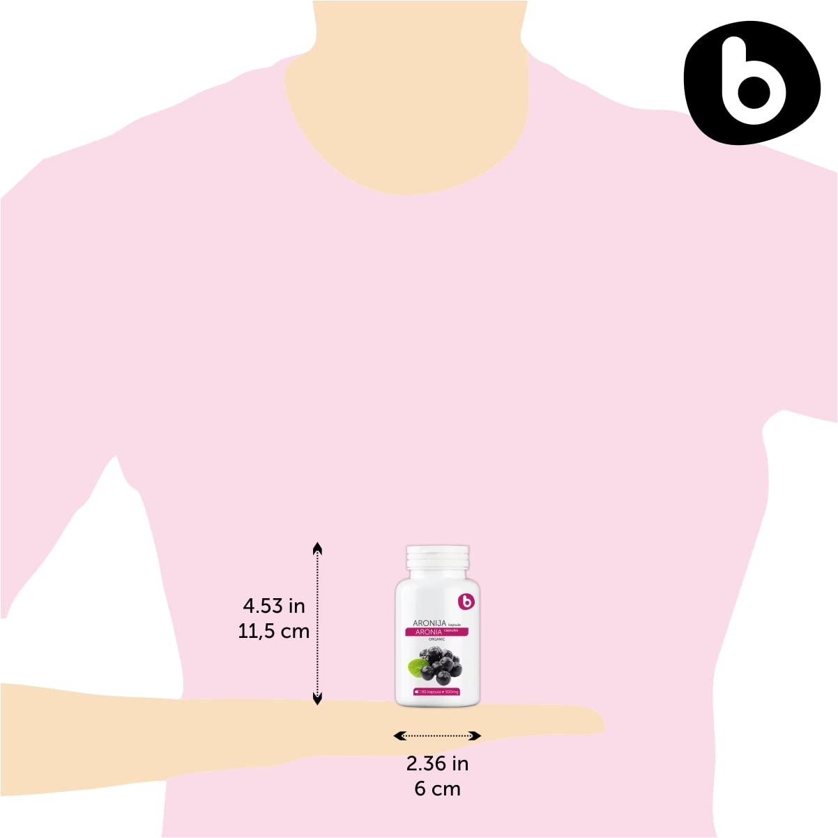 Organic Aronia Berry Capsules – Immune Support, 500mg | 90 Vegan Caps