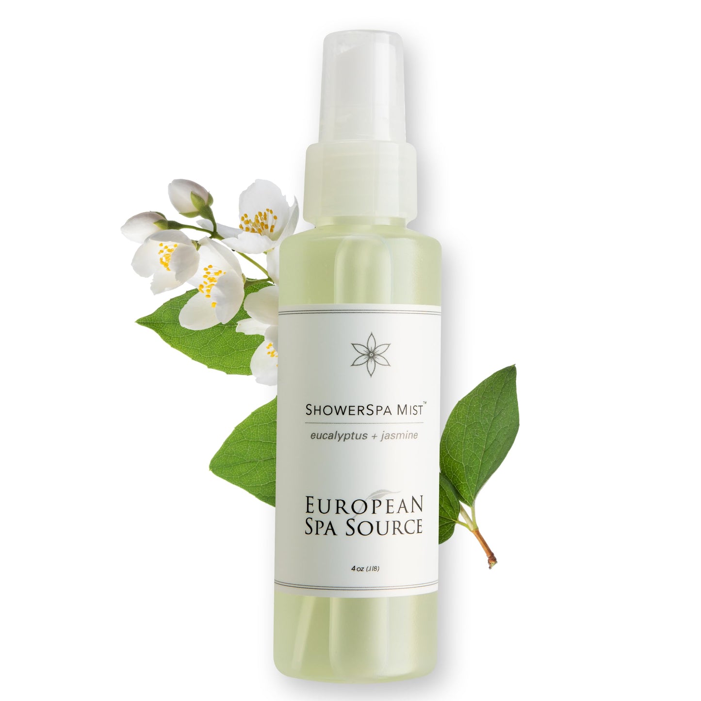 European Spa Source Jasmine + Eucalyptus Shower Spa Mist – 4 oz | Aromatherapy & Sinus Relief