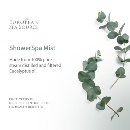 European Spa Source Jasmine + Eucalyptus Shower Spa Mist – 4 oz | Aromatherapy & Sinus Relief