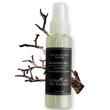 European Spa Source Special Edition – Eucalyptus, Wood Smoke & Leather Shower Spa Mist