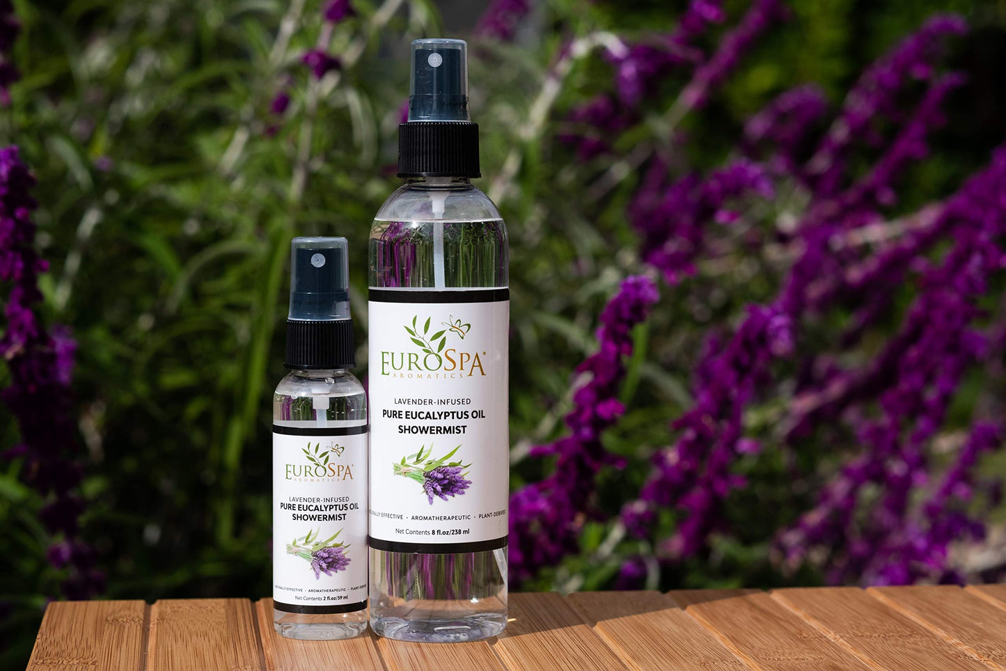 EuroSpa Aromatics Eucalyptus ShowerMist & Steam Room Spray – Lavender Infused, 2oz, 2 Pack
