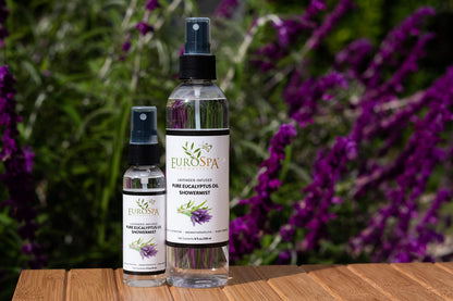 EuroSpa Aromatics Eucalyptus ShowerMist & Steam Room Spray – Lavender Infused, 2oz, 2 Pack
