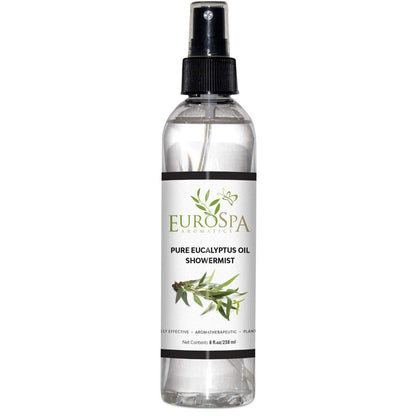 EuroSpa Aromatics Pure Eucalyptus Oil ShowerMist & Steam Room Spray – All-Natural 8oz