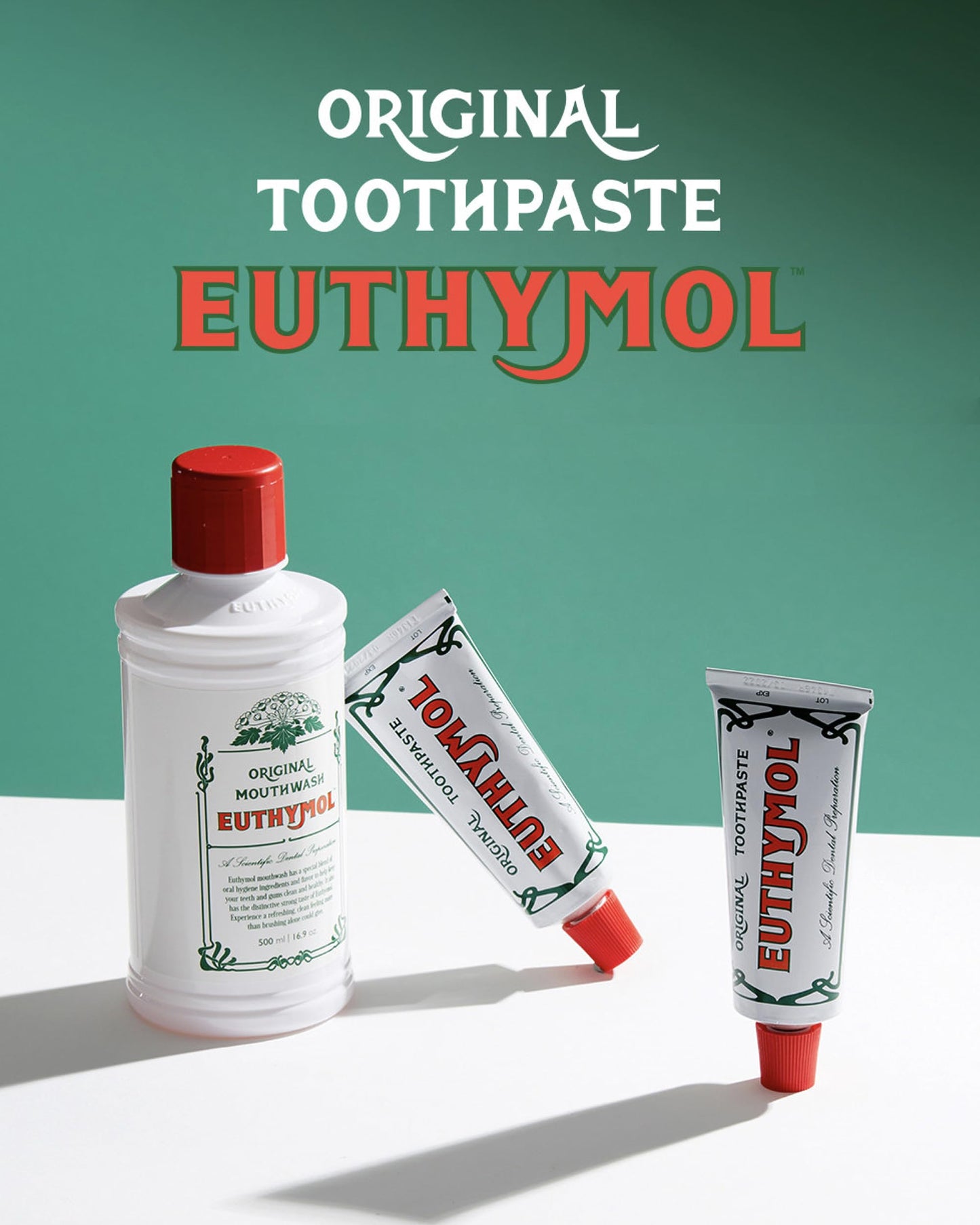 EUTHYMOL Original Toothpaste (3.7oz x5) – Fluoride-Free for Sensitive Teeth & Gums