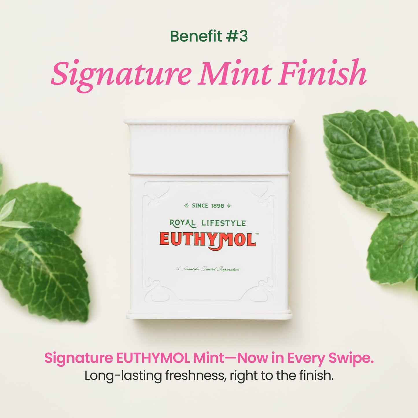 EUTHYMOL Pink Dental Floss (50m) – Slim Woven, Fresh Mint, Travel-Ready