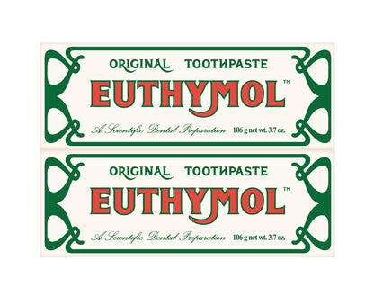 EUTHYMOL Original Pink Toothpaste – Fluoride-Free, 3.7 fl oz x2 Pack (Wintergreen Freshness)
