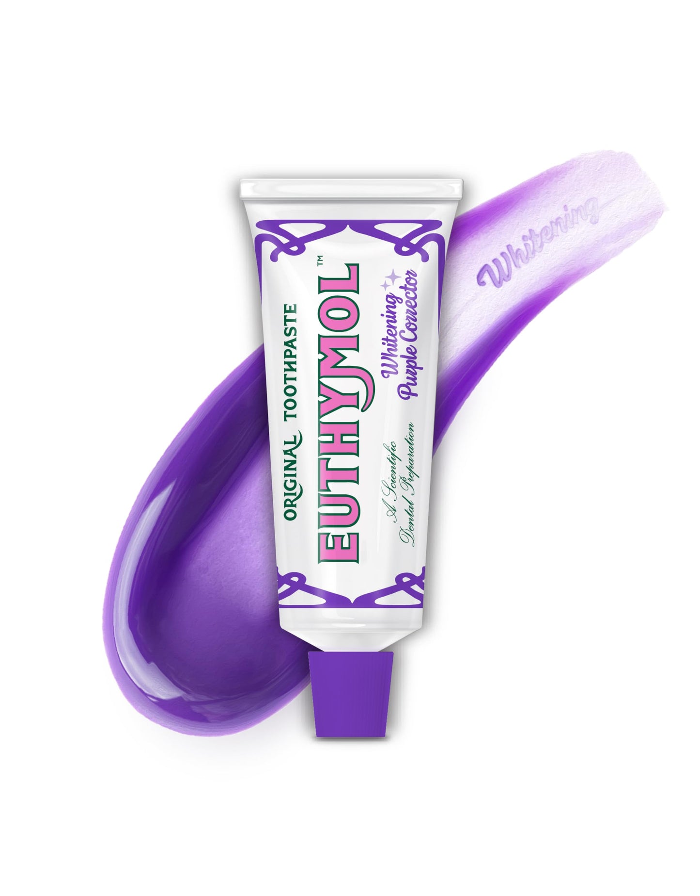 Euthymol Purple Whitening Toothpaste (3.7 fl oz) – Violet Tone-Up for Yellow & Sensitive Teeth | 24H Stain Defense