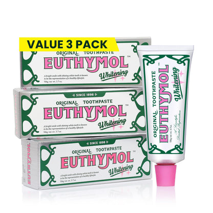 EUTHYMOL Whitening Toothpaste (3x106g) - Stain Removal & Fresh Breath