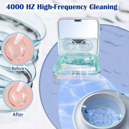EV Plus UV Cleaning Contact Lens Cleaner – 3-Pack Ultrasonic UV Lens Care Kit