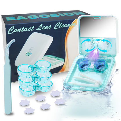EV Plus UV Cleaning Contact Lens Cleaner – 3-Pack Ultrasonic UV Lens Care Kit