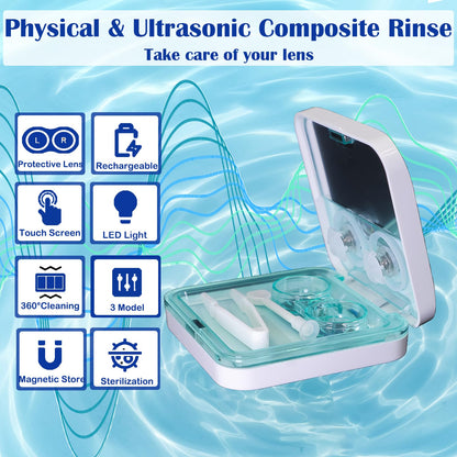 EV Pro Contact Lens Cleaner Machine – Portable Deep Clean with LED Light