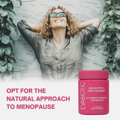 Complete Menopause Vitamins by EVABIOTIC – Vegan, Non-GMO Formula for Hot Flashes, Weight Management & Mood Support