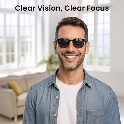 EVEO Glasses Cleaning Cloth – 6 Pack | Microfiber Lens & Screen Cleaner (Black & Blue)