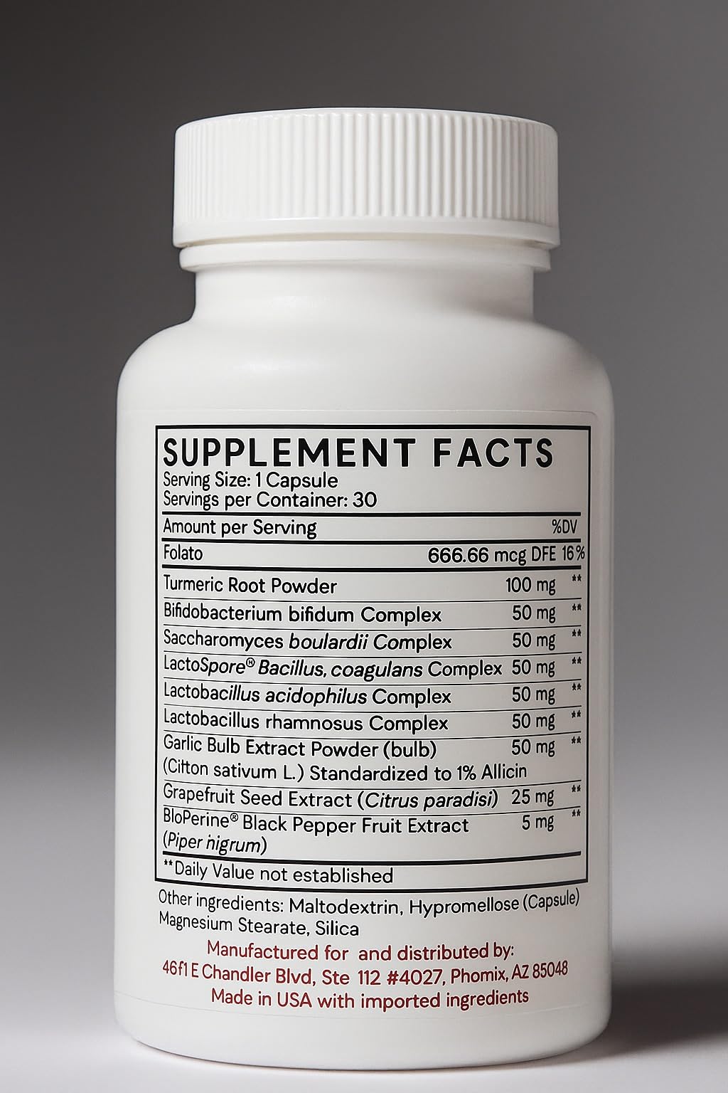EVER VITALESSENTIALS LLC Probiotics with Turmeric - Daily Wellness Capsule