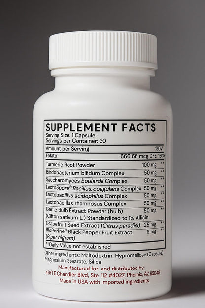 EVER VITALESSENTIALS LLC Probiotics with Turmeric - Daily Wellness Capsule