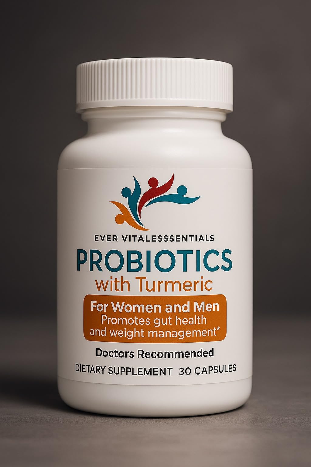 EVER VITALESSENTIALS LLC Probiotics with Turmeric - Daily Wellness Capsule