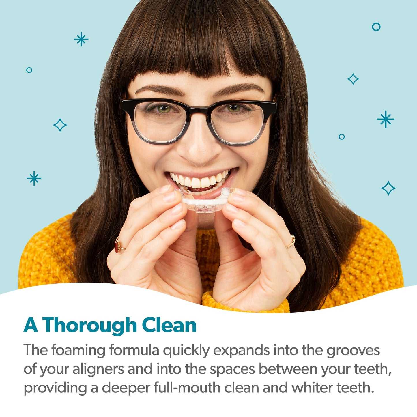 EverSmile AlignerFresh Enamel Guard Fluoride Foam – Aligner & Retainer Cleaner/Whitener with Enamel Protection – Strengthens, Protects & Whitens Teeth, Eliminates Bacteria – Fresh Mint, 1 Pack (50ml)