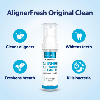 EverSmile AlignerFresh Original Clean Foam – Cleaner for Invisalign & All Clear Aligners (50ml, 4 Pack)