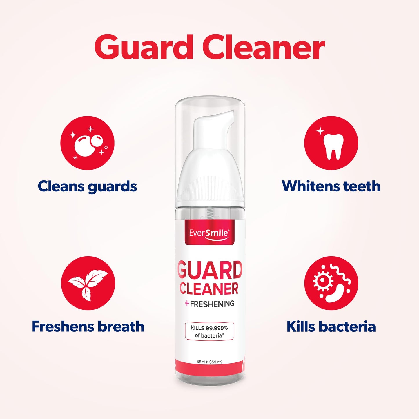 EverSmile Mouth Guard Cleaning Foam – Fresh Mint 55ml (1 Pack)