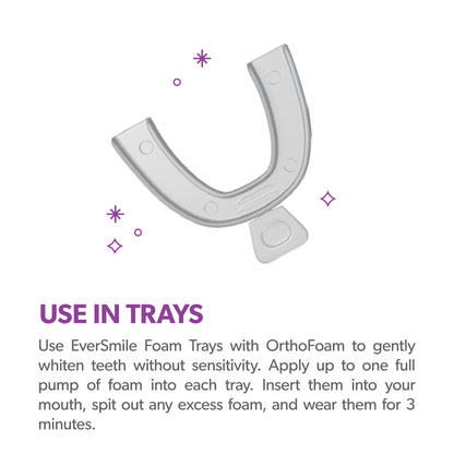 EverSmile OrthoFoam Braces Cleaner - Brushable Foam Whitens Teeth, Fights Plaque & Bacteria - 50ml 2-Pack