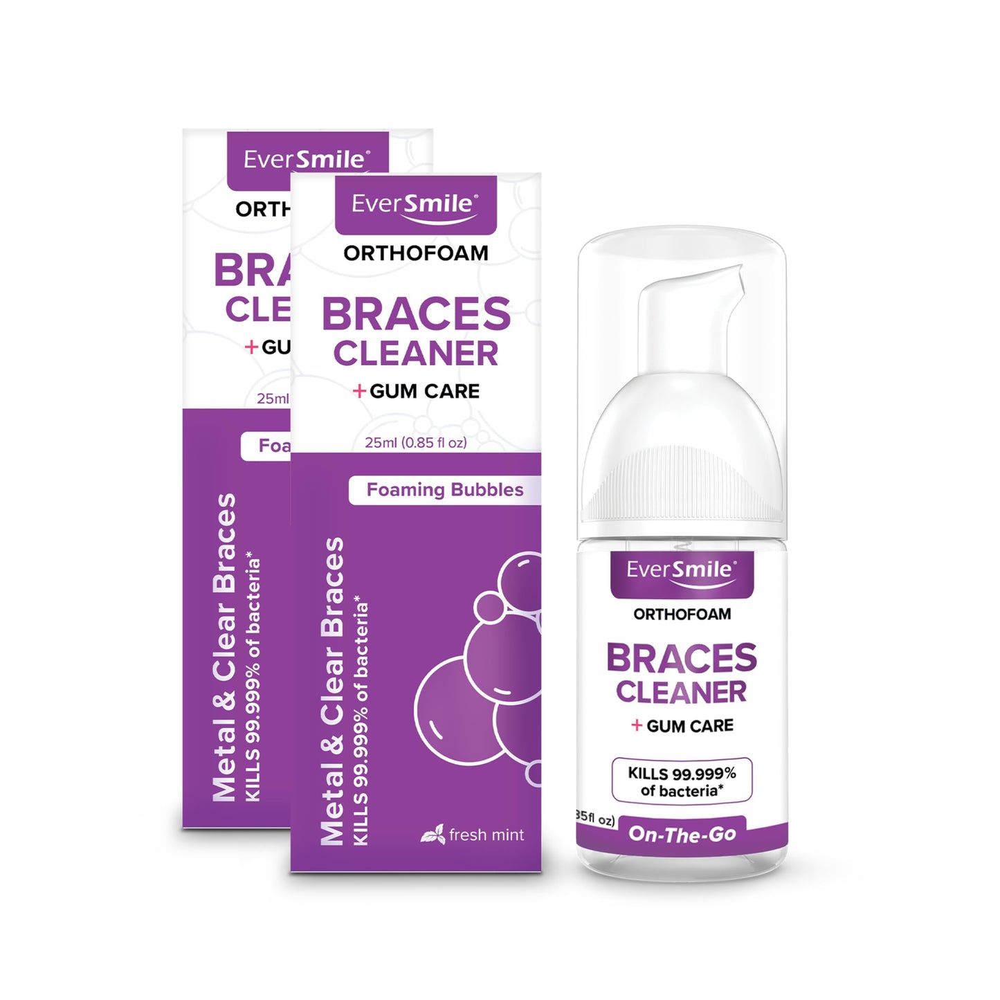 EverSmile OrthoFoam Braces Cleaner - Travel Size 25ml