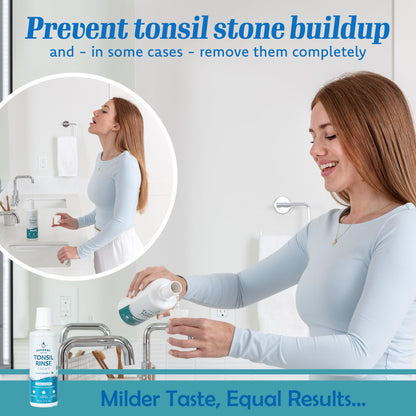 Everest Mouth Wash & Tonsil Stone Remover – Alcohol-Free Natural Mouthwash (17 fl oz) – Light Spearmint