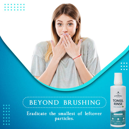 Everest Mouth Wash & Tonsil Stone Remover – Alcohol-Free Spearmint, 17 oz (3 Pack)