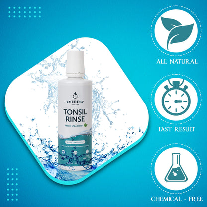Everest Mouth Wash & Tonsil Stone Remover – Alcohol-Free Spearmint, 17 oz (3 Pack)