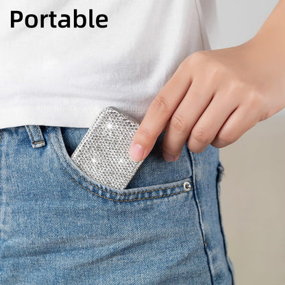 EveryBling 2pcs Dental Floss Holder Travel Bling Tin Box Case Purple