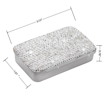 EveryBling 2pcs Dental Floss Holder Travel Bling Tin Box Case Purple