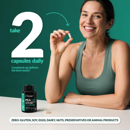 EVERYDAY NUTRITION PEA 400 mg + Luteolin & Magnesium Glycinate | 90 Capsules | Pain Relief & Inflammation Support
