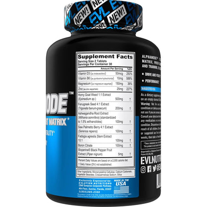 Evlution Nutrition Alphamode - Performance + Recovery Support for Men | 30 Servings