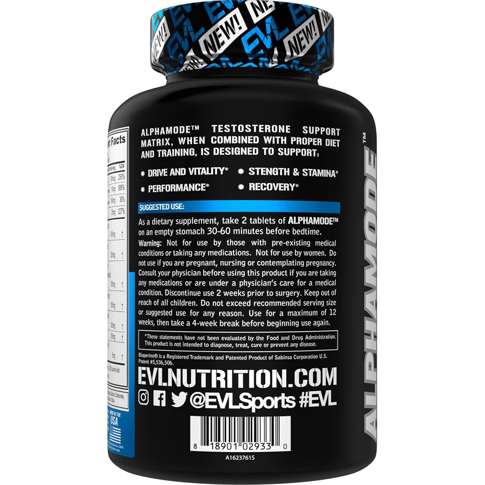 Evlution Nutrition Alphamode - Performance + Recovery Support for Men | 30 Servings