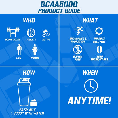 EVL BCAAs Amino Acids Powder – 5g BCAA, Post-Workout & Stim-Free Pre-Workout (Rocket Pop)