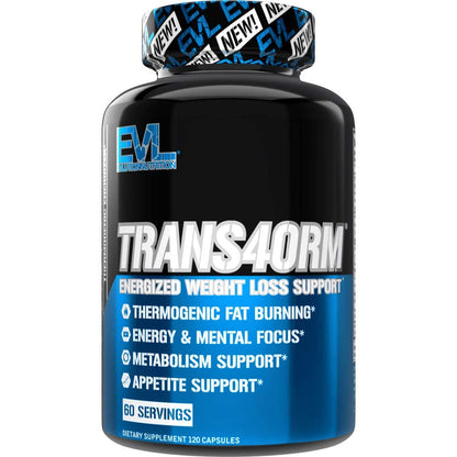 EVL Thermogenic Fat Burner – Fast Acting Weight Loss & Energy | Trans4orm Green Tea, 60 Servings