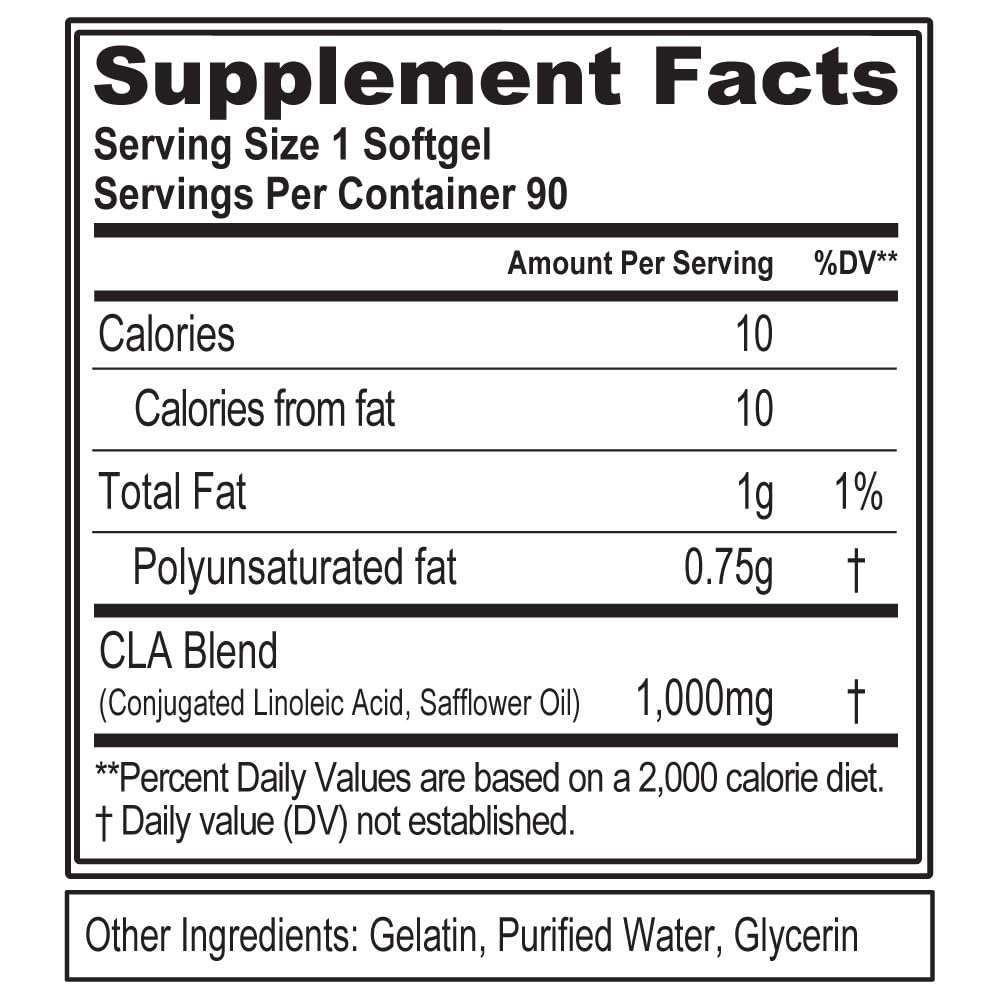 Evlution CLA 1000mg Pills – Fat Burn & Metabolism (Stimulant-Free)
