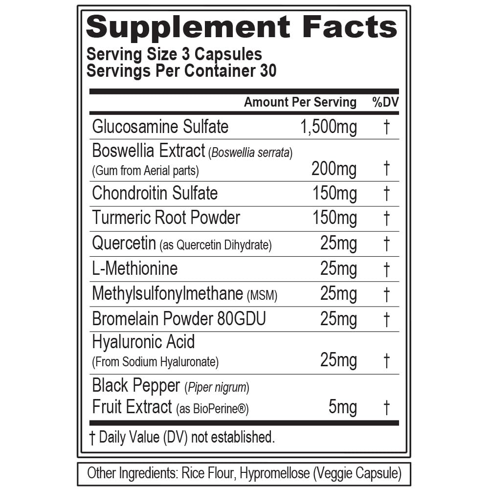 FlexMode Joint Supplement – High-Absorption Joint Support with Glucosamine, Chondroitin, MSM, Boswellia & Hyaluronic Acid – 30 Servings