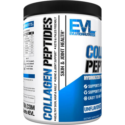 Evlution Nutrition Collagen Peptides Powder – Premium Hydrolyzed Collagen (30 Servings)