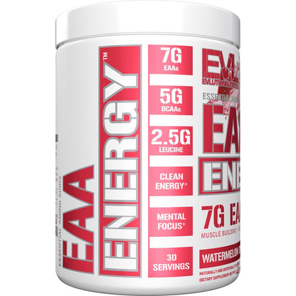 Evlution Nutrition EAA Energy - Pre & Post Workout Powder | 30 Servings | Watermelon Splash