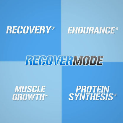 Evlution Nutrition Recover Mode – Post-Workout Recovery with BCAAs, Creatine & Glutamine | 30 Servings Blue Raz