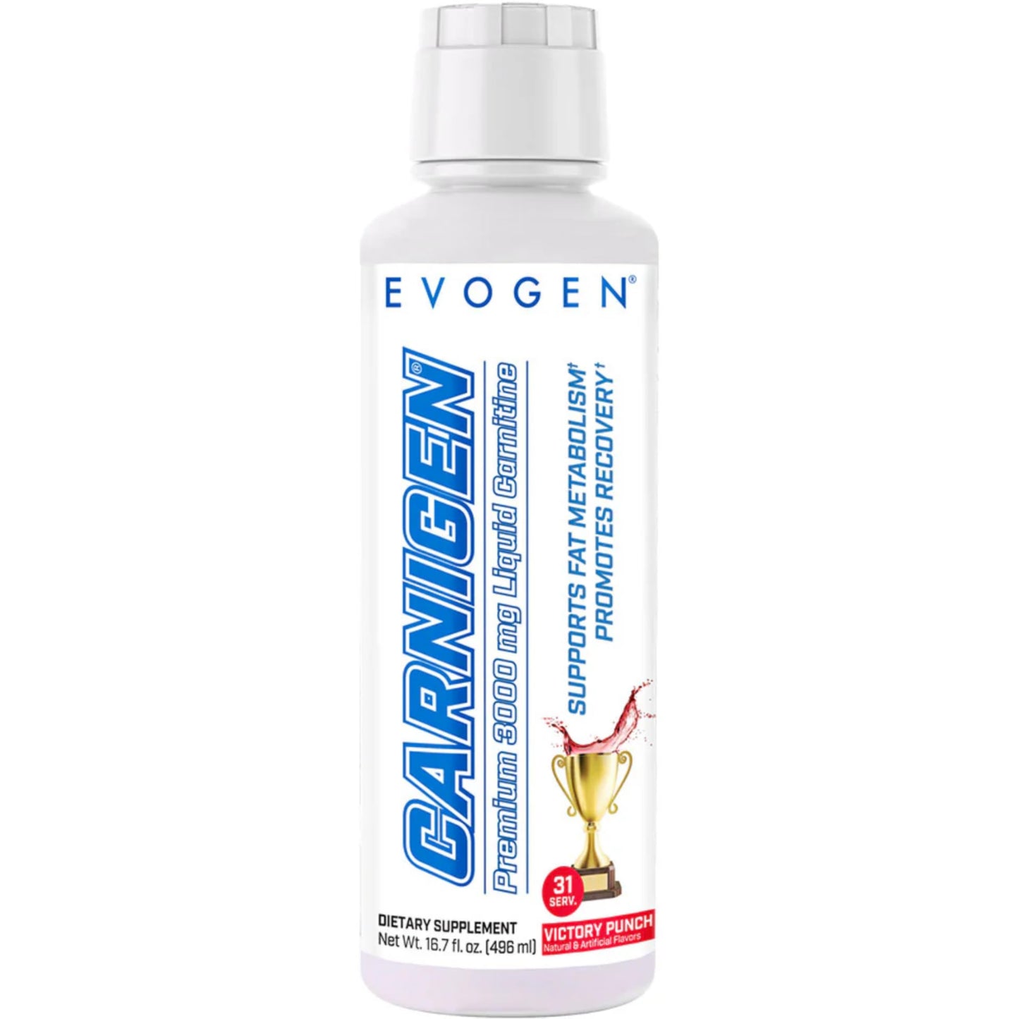 Evogen Carnigen Liquid L-Carnitine | Fat Metabolism, Recovery, Caffeine Free